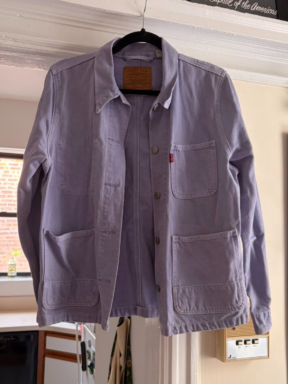 Levi's Premium, lavender denim chore jacket